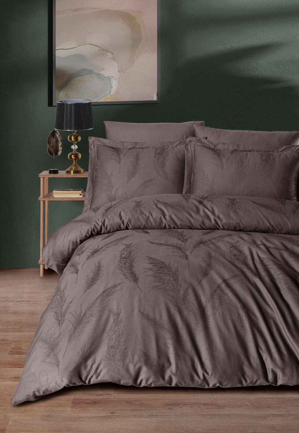 HAZEL Satin Duvet Cover Set / MINK