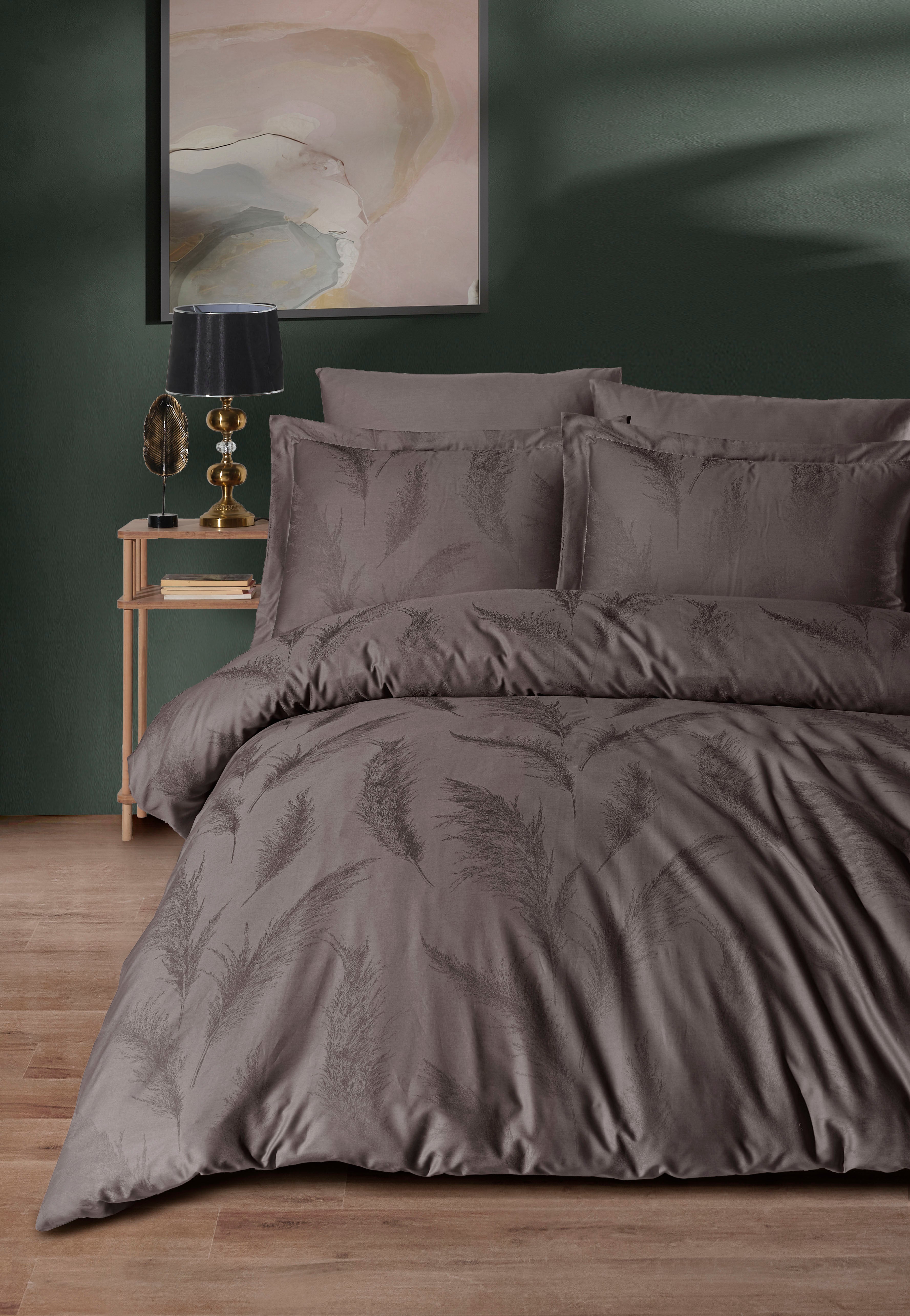 HAZEL Satin Duvet Cover Set / MINK