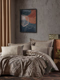 FREYA Cotton Bedding Set with Bedcover / MINK
