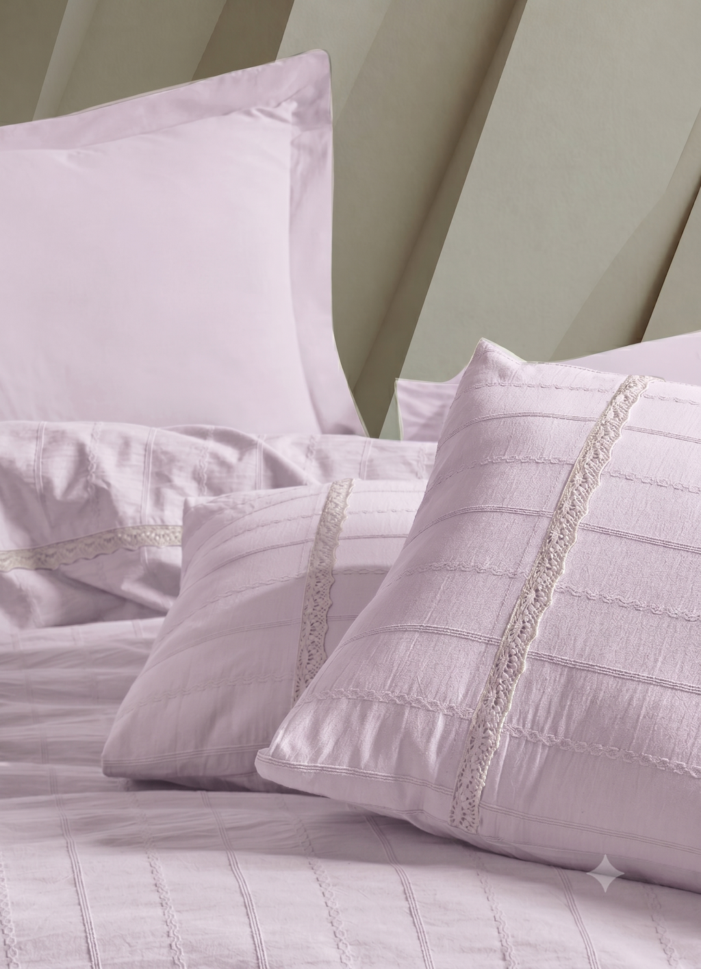 JASMIN Jacquard Duvet Cover Set / LILAC