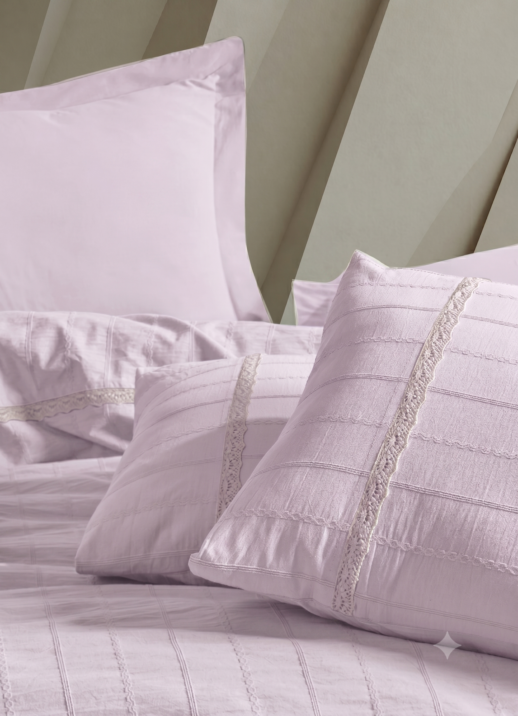 JASMIN Jacquard Duvet Cover Set / LILAC