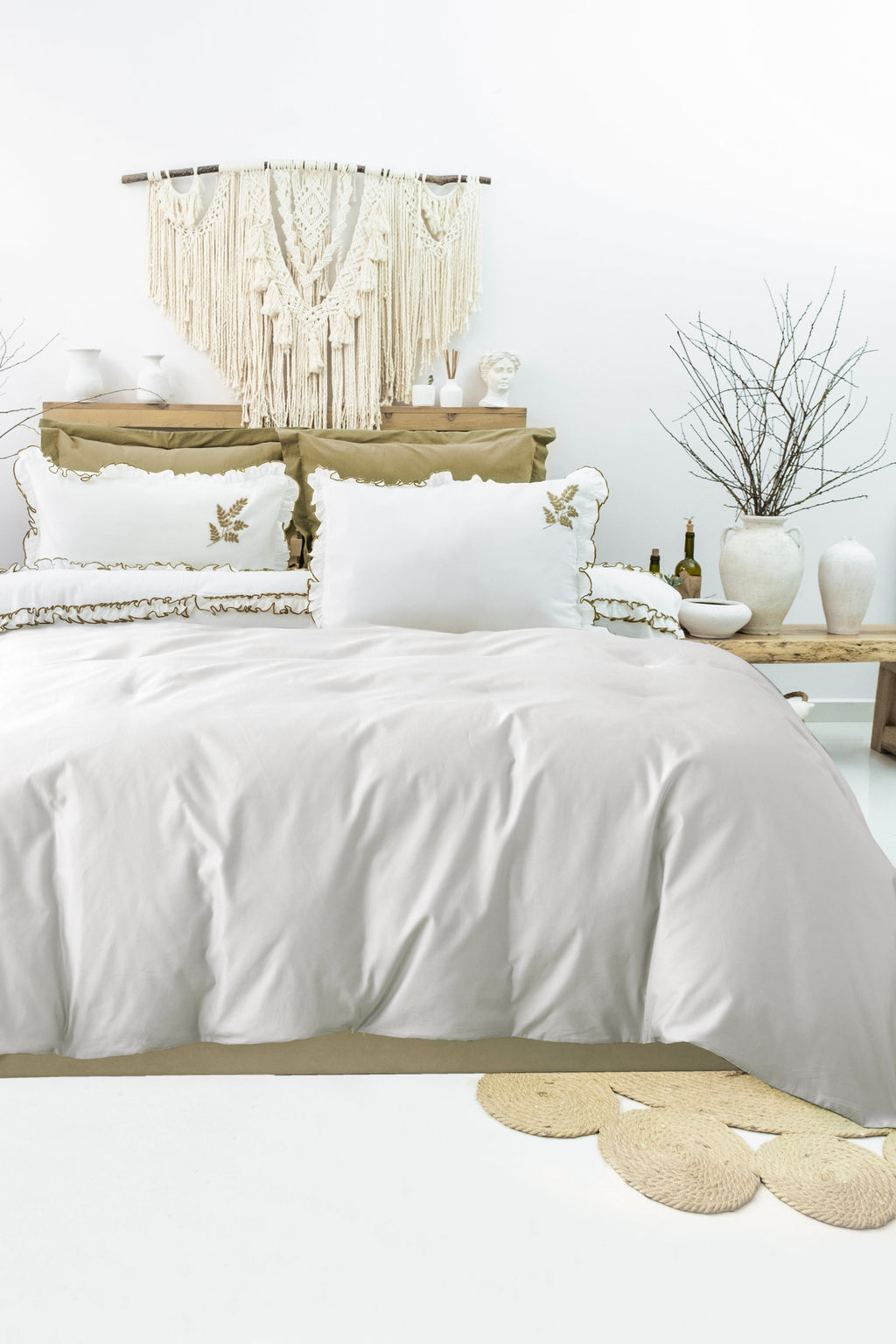 NOVA Jacquard Duvet Cover Set / KHAKI