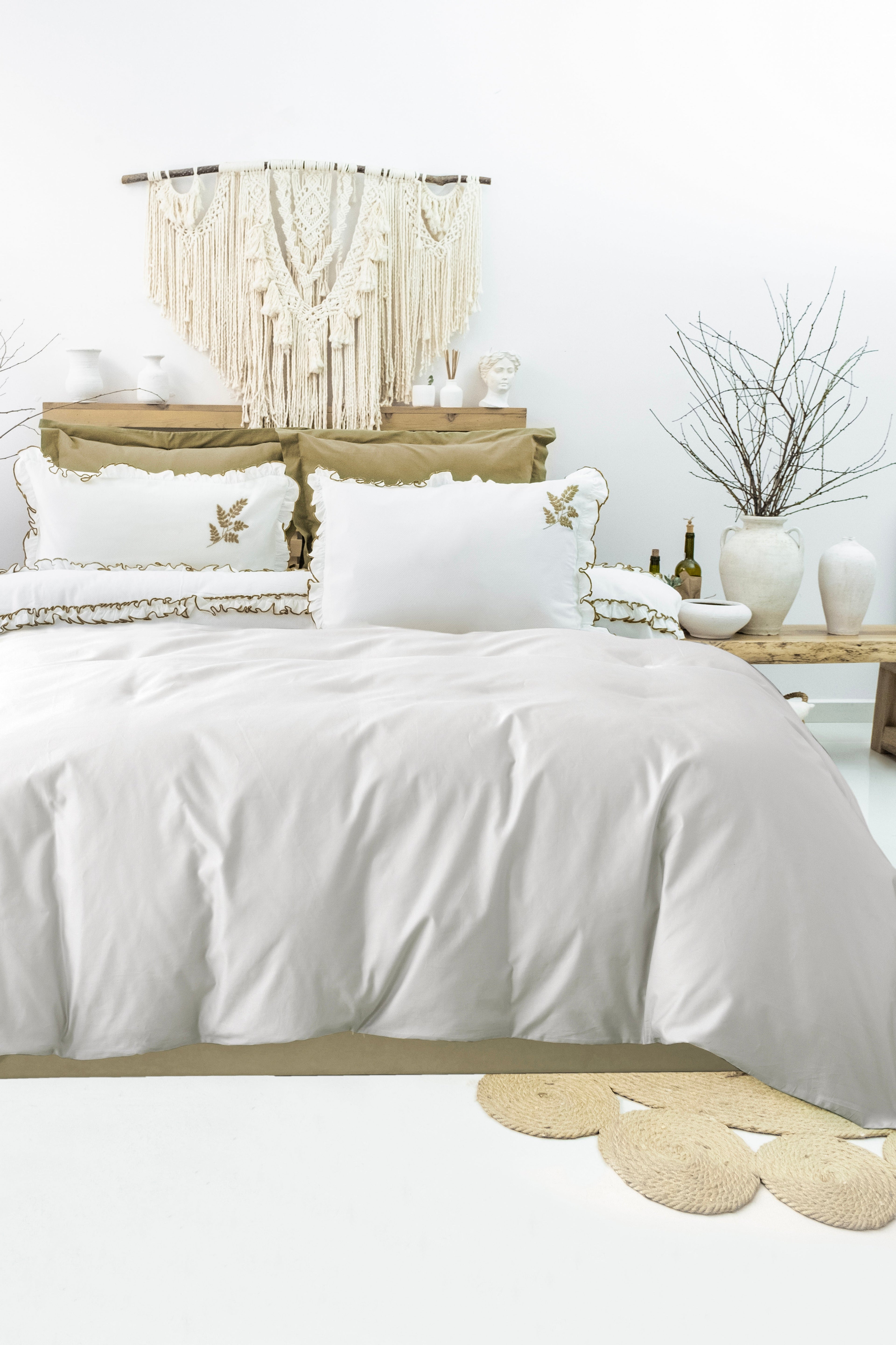NOVA Jacquard Duvet Cover Set / KHAKI