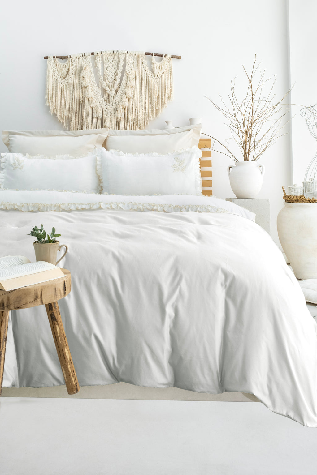 NOVA Jacquard Duvet Cover Set / STONE